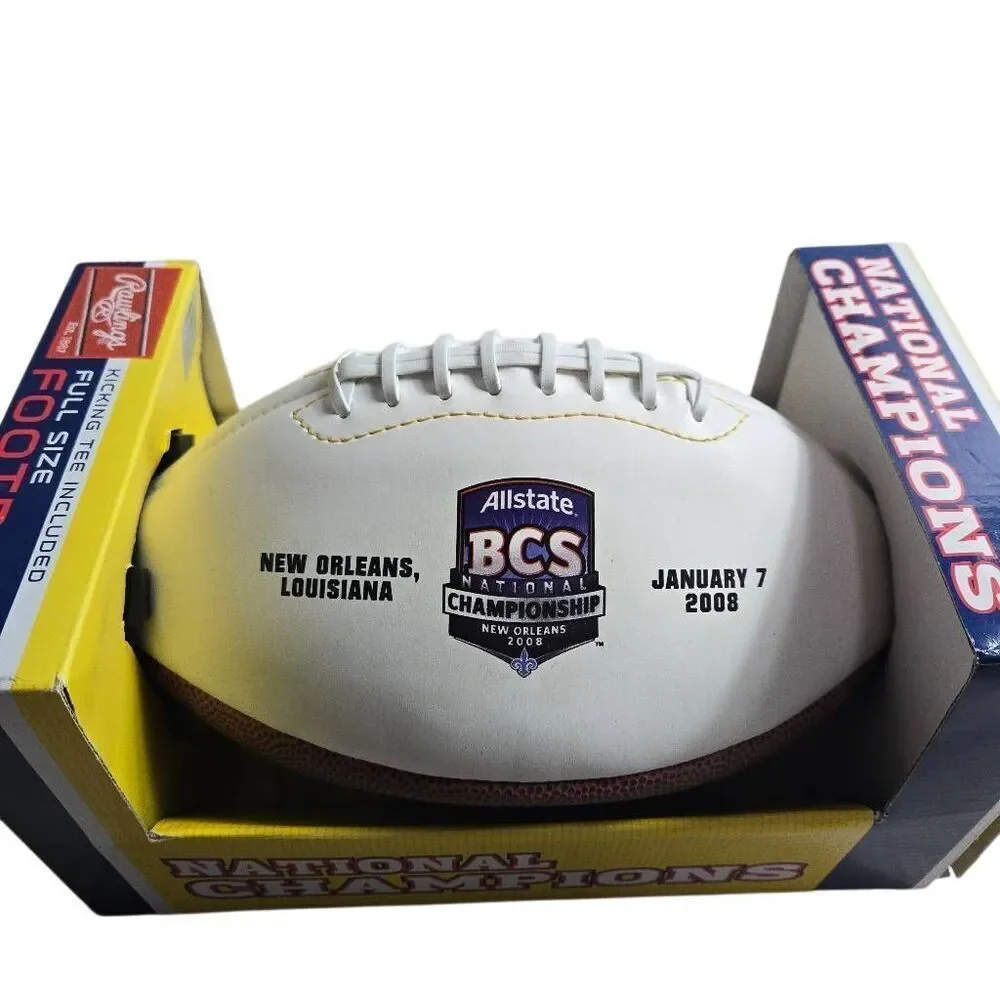LSU Tigers 2007 BCS National Champions commemorative souvenir football
